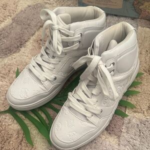 GUESS White High-Top Sneakers